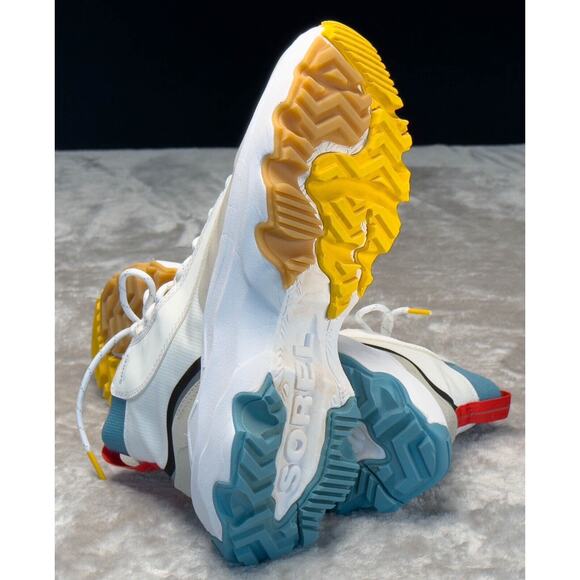 Sorel Kinetic Breakthru Venture Mid Waterproof White Moonstone Sneaker Womens 10 - Picture 7 of 16